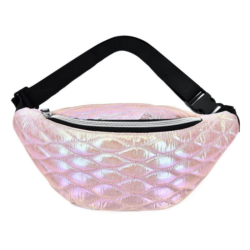 Gepolsterte holographische Festival Bauchtasche sac banane festival holographique matelasse