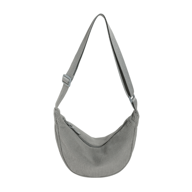 sac banane femme velours cotele demi lune