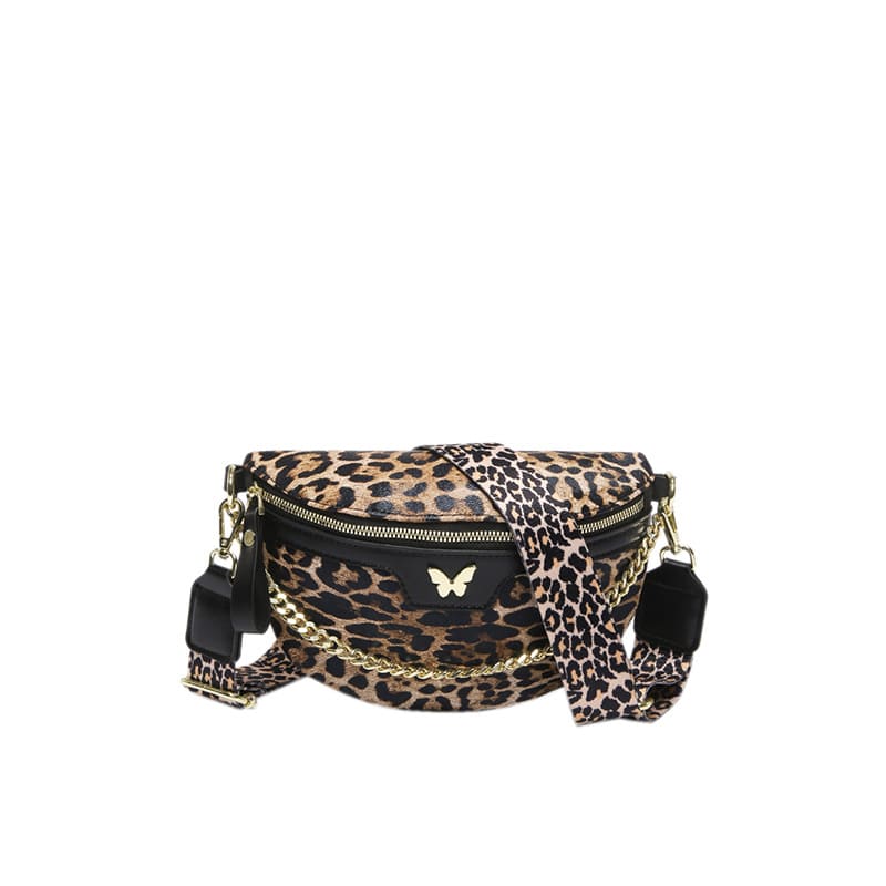 sac banane leopard papillon