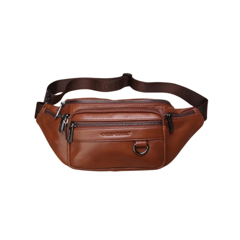 sac banane en cuir homme