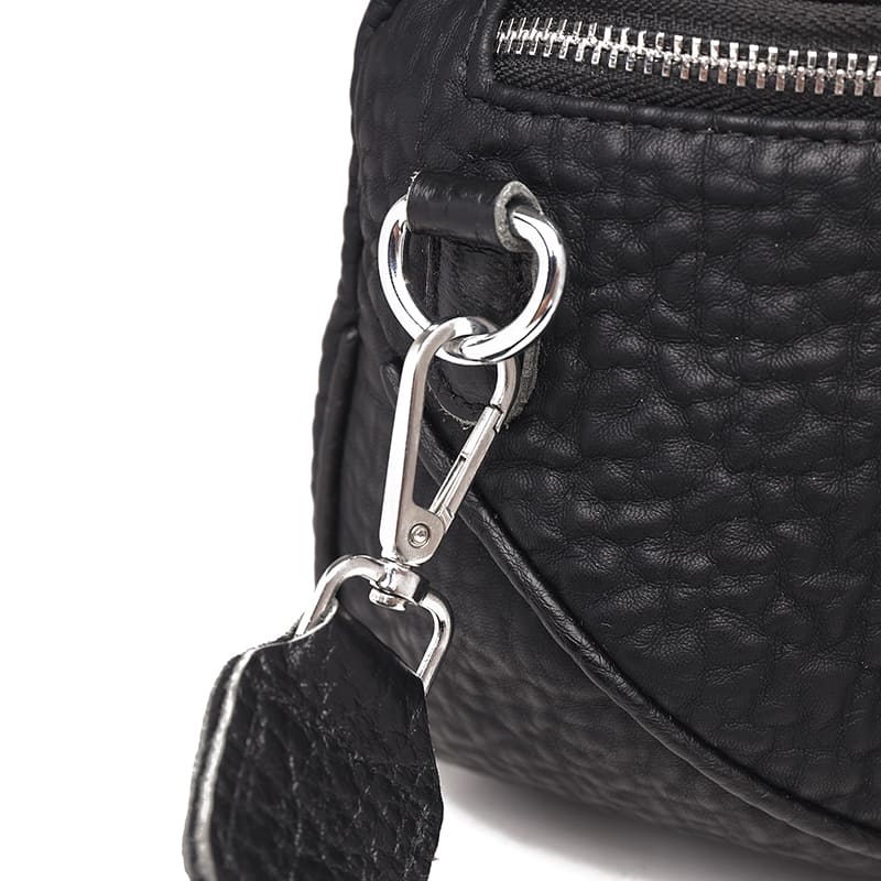 sac banane femme cuir vachette noir sangles