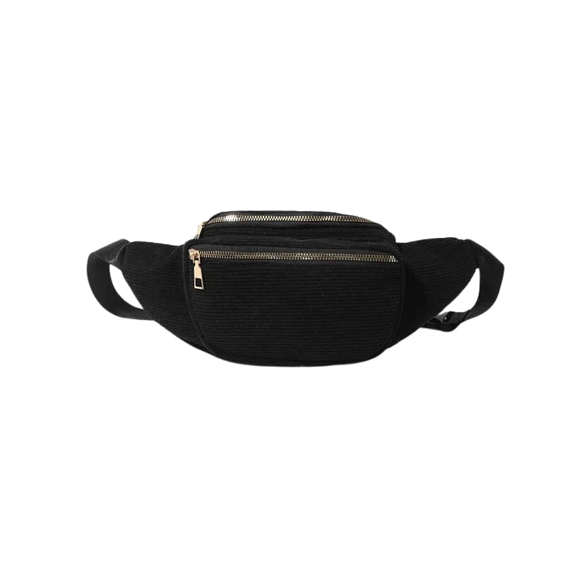 sac banane velour noir femme