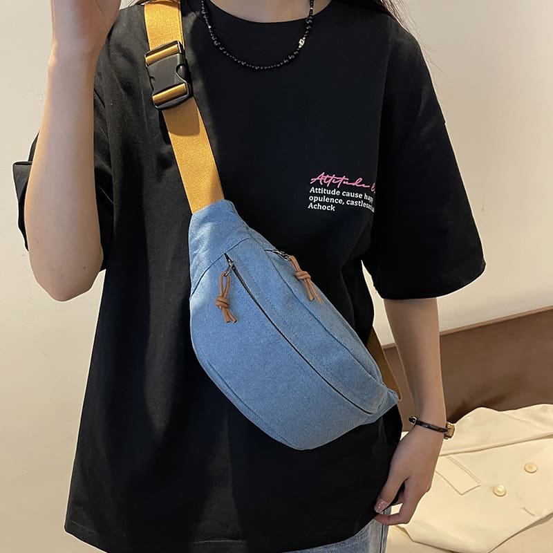 apercu sac banane denim bleu ciel